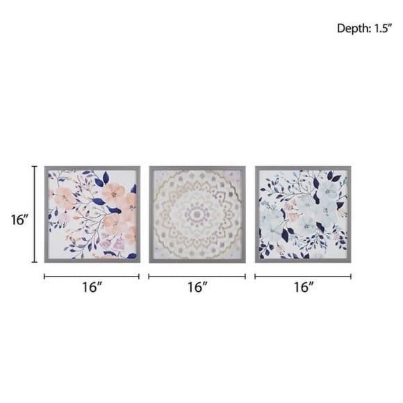 Macy's | Wall Decor | Intelligent Design Summer Bliss Silver Framed ...